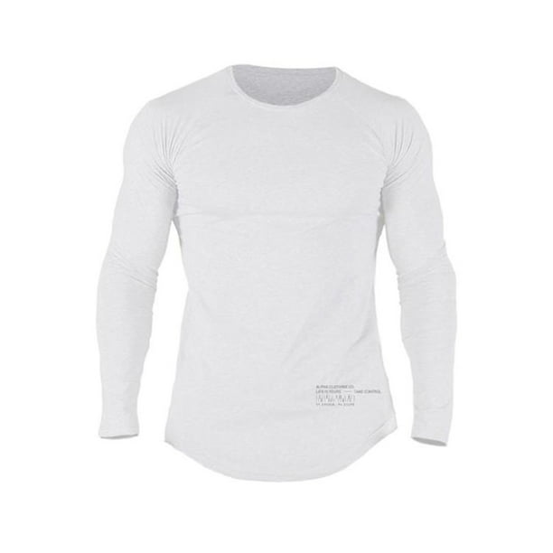 RSunshine Mens Slim Fit Long-Sleeve Zipper Wild Pullover V Neck T-Shirt